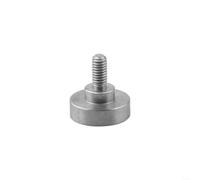 DAZZLEEX Point de contact plat en acier inoxydable pour jauge d'épaisseur de cadran avec tige filetée M2,5, pour indicateur de profondeur et jauge de hauteur, argent, diamètre (D10 x L5)
