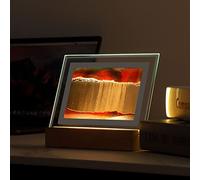 DAZZLEEX Quicksand Peinture Veilleuse Sable Image 3D Sable Motion Art Sandcape in Motion Move Sand Frame Ornement Rouge