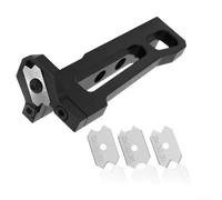 DAZZLEEX Raboteuse d'angle de travail du bois avec lame en carbure pour bande de chant et chanfreinage, outil d'ébavurage manuel avec corps en alliage d'aluminium, compatible avec lame R1 R2 R3 (R1)