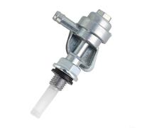 DAZZLEEX Robinet d'arrêt de carburant pour réservoir de carburant de générateur 2-3 kW 5-8 KW, rotation marche/arrêt à 90 degrés avec entrée M10 x 1,25 et sortie cannelée de tuyau 6,35 mm, argenté