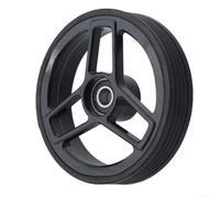 DAZZLEEX Roue en alliage d'aluminium à double roulement de 68 mm de large pour vélo pliable Brompton avec anneau en caoutchouc épais finition anodisée noire (noir)