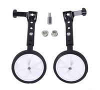 DAZZLEEX Roues d'entraînement réglables pour vélos pour enfants de 40,6 à 61 cm, cadre en fer, pneus en plastique haute résistance, capacité de 75 kg, noir et blanc