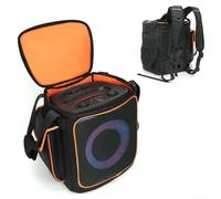 DAZZLEEX Sac à dos de rangement en EVA pour JBL Partybox2 pour haut-parleur Encore, étui de transport extérieur avec sangles réglables, housse de protection noire, 32 x 36 x 9 cm