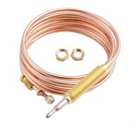 DAZZLEEX Sonde thermocouple filetée M8 avec embout et écrou pour brûleurs à gaz, cheminées, fours, poêles, équipements de chauffage et accessoires de barbecue, protection anti-flamme, 600 mm-1500 (120