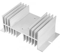 DAZZLEEX SSR Dissipateur thermique en aluminium compatible avec dissipateur thermique pour éolienne Générateur à semi-conducteurs Relais 100 A (127 x 70 x 50 mm)