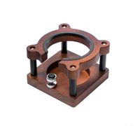 DAZZLEEX Station de tampage à expresso réglable en bois avec base de tamper et porte-filtre pour machine à expresso compatible de 51 à 58 mm, design en bois de sapele pour barista (A)