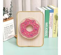 DAZZLEEX String Art Crafts Kit de bricolage pour la décoration de la maison unique Décoration d'intérieur Fait à la main Ornements de bureau créatifs 15 x 20 cm (4)