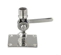 DAZZLEEX Support de base réglable pour antenne radio VHF marine en acier inoxydable 316 double support pivotant pour bateaux compatible avec les antennes standard de 2,5 cm