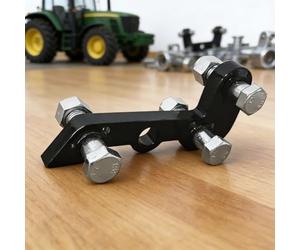 DAZZLEEX Support en forme de L pour petites pelleteuses avec pouce de serrage hydraulique à trois trous compatible avec AGT et modèles avec 3 boulons et goupilles de traction pour sécuriser
