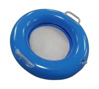 DAZZLEEX Tamis à sable gonflable avec double poignées et maille épaisse double couche pour plage, château de sable, construction, camping et jardinage, PVC, bleu, 40 cm