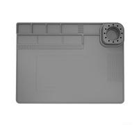 DAZZLEEX TE-722 Tapis de soudure en silicone résistant à la chaleur 40 x 30 cm Station de réparation antistatique pour appareils électroniques, téléphones, montres, ordinateurs, projets de bricolage