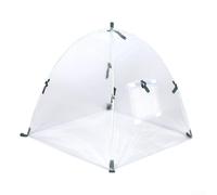 DAZZLEEX Tente de serre quadrilatérale portable robuste avec housse en polyéthylène transparent et cadre en métal, protection contre les intempéries pour plantes et légumes, fruits