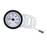 DAZZLEEX Thermomètre à cadran avec capteur jauge capillaire 0-120 °C pour eau liquide et huile Diamètre 5,2 cm