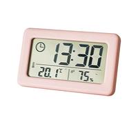 DAZZLEEX Thermomètre numérique hygromètre d'intérieur LCD avec horloge simple Rouge