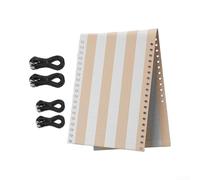 DAZZLEEX Tissu de rechange pour chaise 160 x 52 cm en textilène pour chaises de terrasse, chaises longues d'extérieur inclinables, ensemble de réparation avec matériel (rayures havanes)