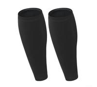DAZZLEEX Une paire de manchons de compression de sport pour mollet pour basket-ball, course à pied, cyclisme, bas de jambe sans pieds fabriqués en tissu polyester respirant en blanc, noir, rouge (L