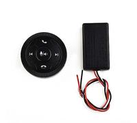 DAZZLEEX Universal Wireless Car Steering Wheel Controller 7 Key Function Replaceable Button Battery 46mm*12mm