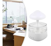 DAZZLEEX Veilleuse Nuage de Pluie Humidificateur de Pluie Lumière Colorée Humidificateur d'aromathérapie Diffuseur d'huiles Essentielles pour Chevet, Maison, Bureau