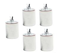 DAZZLEEX5PCS Douille de lumière Vintage E26, Douille de lumière en Porcelaine Blanche, Douilles de lumière en céramique pour Ventilateurs Antiques, projets de Bricolage