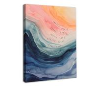 Dazzlewall Affiche D’Art Mural de Santé Mentale, Inhaler Exhaler Méditation Abstraite Aquarelle Impressions Sur Toile pour la Chambre À Coucher de Bureau de Thérapie 12x16 in