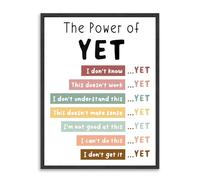 Dazzlewall Affiche Le Pouvoir De Encore, Décoration Murale Mindset De Croissance Motivationnelle Santé Mentale Pour Bureau De Thérapie Salle De Classe 30x40 Cm Sans Cadre