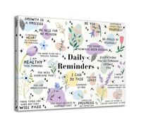 Dazzlewall Encadré Motivation Rappel Quotidien Art Mural Décor Affirmations Positives Impressions, Citations Inspirantes Affiche Murale Pour La Salle de Classe Bureau Décor 12x16 in