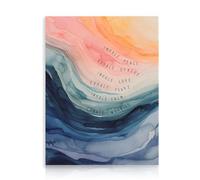 Dazzlewall Poster Santé Mentale, Aquarelle Abstraite Inhale Exhale pour Bureau de Thérapie Chambre 30×40 cm Non Encadré