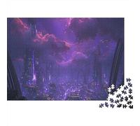 Dazzling Cyberpunk City Puzzle 1000 Pièces Jouet De Défi Adultes Et Enfants Jeu De Puzzle Défi Éducatif Cadeau De Décoration Intérieure 52x38cm/1000pcs