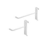 Dazzling Displays Lot de 12 crochets en métal blanc - Six crochets de 10,2 cm et 6 crochets de 15,2 cm, accessoire mural idéal pour grille murale
