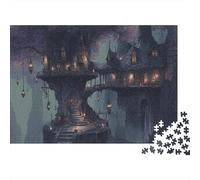 Dazzling Lantern Tree Puzzle 1000 Pièces Jouet De Défi pour Adultes Jeu De Puzzle Défi Éducatif Cadeau De Décoration Intérieure 38x26cm/1000pcs