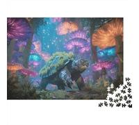 Dazzling Mushroom Turtle Puzzle 1000 Pièces Jouet De Défi pour Adultes Puzzle Impossible Défi Éducatif Cadeau De Décoration Intérieure 70x50cm/1000pcs
