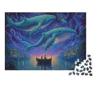 Dazzling Starry Night Sky Puzzle 1000 Pièces Jouet De Défi Adultes Et Enfants Jeu De Puzzle Jeu Éducatif Familial Cadeau De Décoration Intérieure 38x26cm/1000pcs