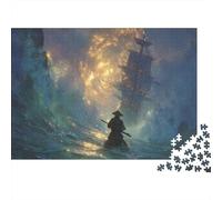 Dazzling Storm Boat Puzzle Puzzle De 1000 Pièces Jouet De Défi pour Adultes Jeu De Puzzle Jeu Éducatif Familial Cadeau De Décoration Intérieure 38x26cm/1000pcs
