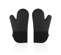 DAZZLUXE 1 paire de gants de four, gants de four en silicone, gants résistants à la chaleur, gants de four à double noir, gants de four à micro-ondes, gants de cuisine