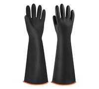 DAZZLUXE 1 paire de gants en plastique robuste, gants longs en caoutchouc, gants de travail imperméables, gants de protection résistants aux acides et aux alcalis (45 cm)