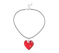 DAZZLUXE 1 pièce d'amour chaîne clavicule collier rétro pendentif en forme de cœur collier pêche collier pour femme collier en forme de cœur rouge convient pour les anniversaires, les fêtes, les