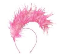 DAZZLUXE 1 serre-tête à plumes roses - Accessoire de cheveux rétro pour femme - Accessoire tendance pour les bals, les fêtes et les fêtes