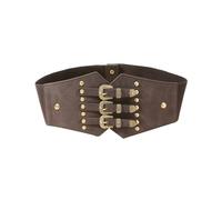 DAZZLUXE Ceinture Élastique Large à Rivets pour Femme, Corset de Guêpe, Marron, Taille 75