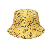 DAZZLUXE Chapeau de Canard Réversible, de Protection Solaire à Large Bord, Unisexe - Jaune, Taille Unique