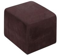 Dazzluxe Housse De Pouf Carrée en Velours, Housse De Pouf Extensible Antidérapante avec Fond Élastique, Housses De Repose-Pieds De Rangement Épaisses Et Lavables pour Le Salon,Marron