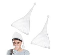 DAZZLUXE Lot de 2 Bonnets de Nuit en Soie et Coton - Casquettes à Visière Géantes pour Hommes et Bébé, Blanc