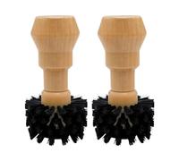 DAZZLUXE Lot de 2 brosses de nettoyage pour café, brosses de nettoyage rondes en nylon, accessoires de machine à café, convient pour machine à expresso