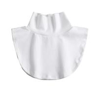 DAZZLUXE Lot de 2 faux cols amovibles pour femme - Col doux en coton - Convient pour pulls, robes, chemises (blanc, noir), Noir/blanc, taille unique