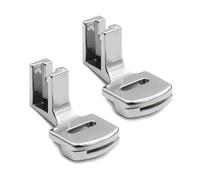 DAZZLUXE Lot de 2 pieds pour machine à coudre argentés, accessoires universels pour machines à coudre, pied à froncer, pied pour ourlet à coudre, convient pour tissus d'épaisseur fine à moyenne