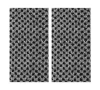DAZZLUXE Lot de 2 serviettes de bain longues, exfoliantes, antibactériennes, en fibre de carbone et polyester, noires