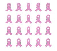 DAZZLUXE Lot de 20 broches en ruban rose - Avec logo - En métal émaillé - Pour événements caritatifs - Pour événement, Métal