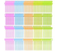 DAZZLUXE Lot de 200 Pics à Fruits en Plastique, Fourchettes à Fruits Colorées, Cure-Dents De Fête, Fourchettes à Fruits Réutilisables, Fourchettes De Dégustation, Brochettes à Cocktail (Colorées)