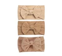 DAZZLUXE Lot de 3 bandeaux pour bébé fille avec nœuds élastiques