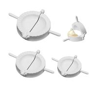 DAZZLUXE Lot de 3 moules à boulettes, moule à boulettes, moule à pâte en forme de demi-lune, appareil de fabrication de boulettes (6,8 cm, 7,8 cm, 8,8 cm)