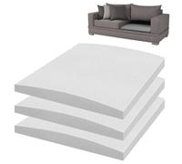 Dazzluxe Lot De 3 Supports De Siège pour Meubles, 60x60cm Support De Coussin De Canapé en Mousse Haute Densité pour Siège Affaissé, Mousse De Réparation De Canapé À Placer sous Les Coussins, Blanc